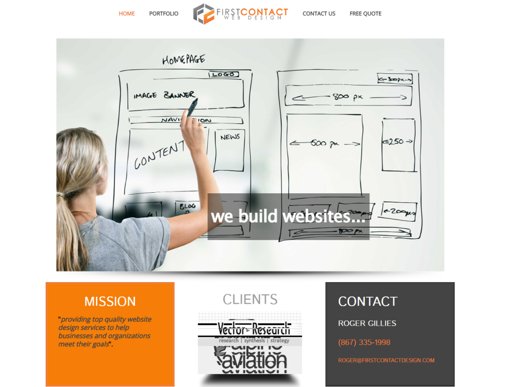 first contact web design