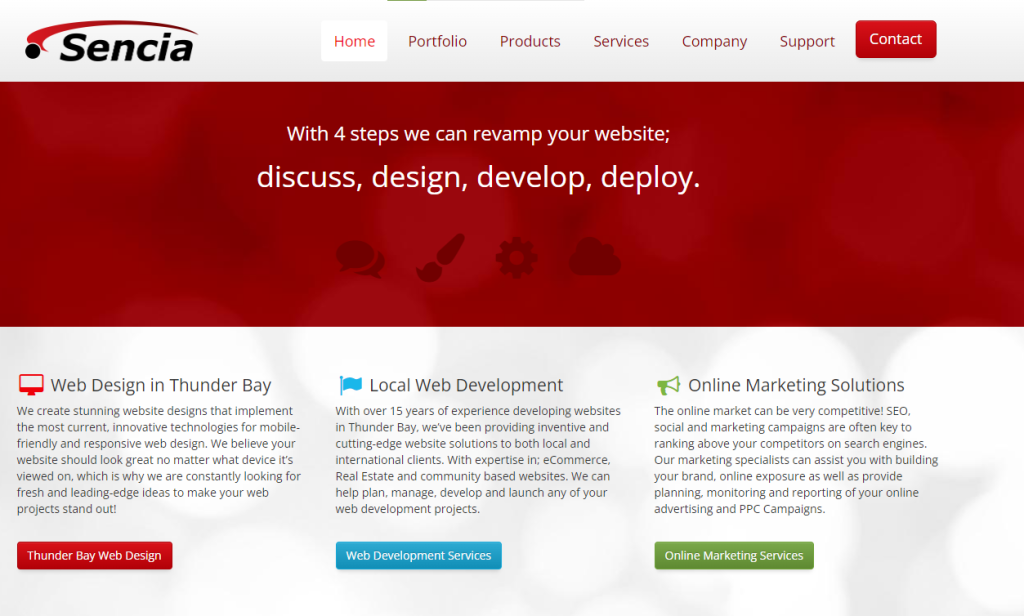 Sencia Canada Ltd - web development